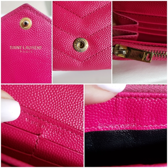 **SOLD** Authentic Pre-owned Yves Saint Laurent Grain De Poudre Envelope Wallet - Picture 15 of 16